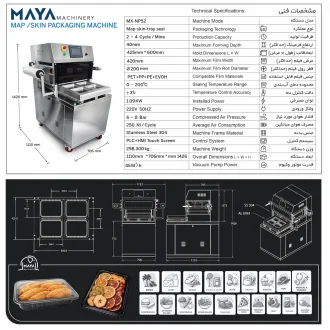 مشخصات دستگاه MAP / اسکین پک وکیوم MX-NP52