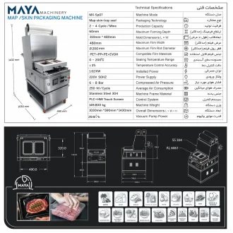 مشخصات دستگاه MAP / اسکین پک وکیوم MX-SP07